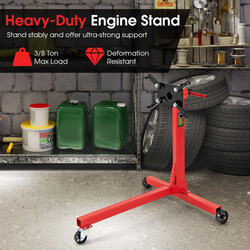 Motorstativ metal 340 kg kapacitet 360° rotation justerbare arme garage