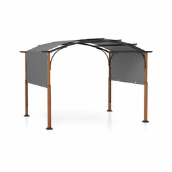 Pergola grå justerbart tag metalramme 3