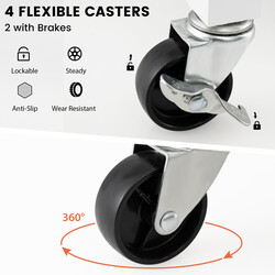 Køkkenvogn grå gummitræ 99x46x90 cm med hjul skuffer hylder