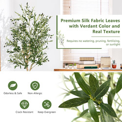 Kunstige olivtræer 2 stk 182 cm grøn silkestof blade indendørs udendørs