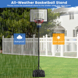 Basketkurv med justerbar højde metal og PET udendørs brug