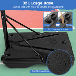 Basketkurv med justerbar højde metal og PET udendørs brug