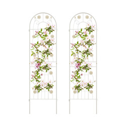 Metalgitter 220 x 50 cm 2-pak galvaniseret stål grønt plantestøtte til have