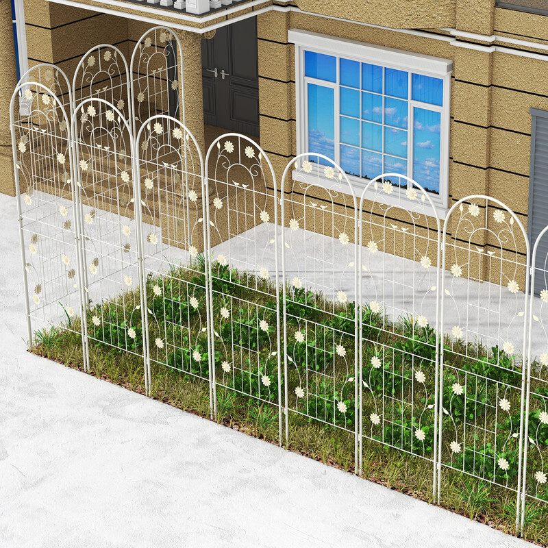 Metalgitter 220 x 50 cm 2-pak galvaniseret stål grønt plantestøtte til have