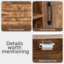 Barskab træ metal grå 100x35x83 cm med vinholdere fire flasker