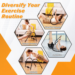 Magtræner metal med polstret hovedstøtte sammenklappelig grå 150 kg belastning