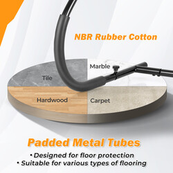 Magtræner metal med polstret hovedstøtte sammenklappelig grå 150 kg belastning