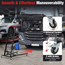 Arbejsbænk metal justerbar højde 120-182 cm vinkeljustering sammenklappelig køretøjsvedligehold