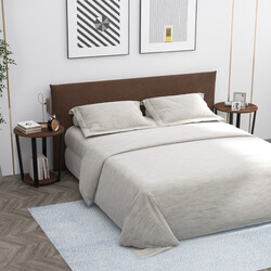 Rundt sidebord rustik brun metalramme 50x50x56