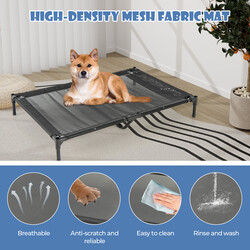 Hundehus med vandtæt 600D Oxford-tyg metalramme grå 110x75x106 cm