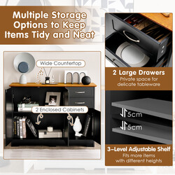 Køkkenskab hvid MDF 100x40x78 cm med justerbar hylde metalgreb og to skuffer