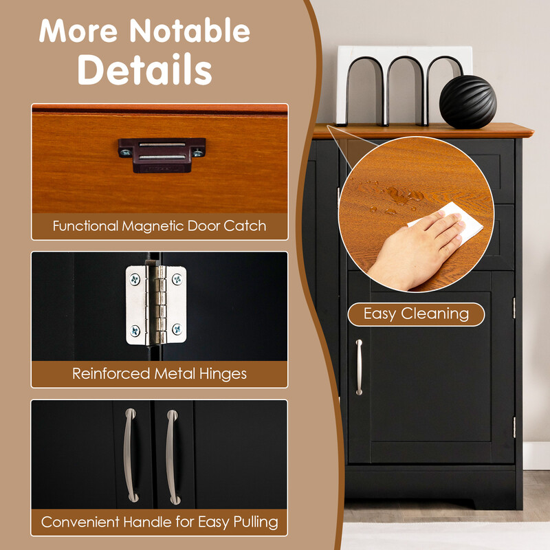 Køkkenskab hvid MDF 100x40x78 cm med justerbar hylde metalgreb og to skuffer