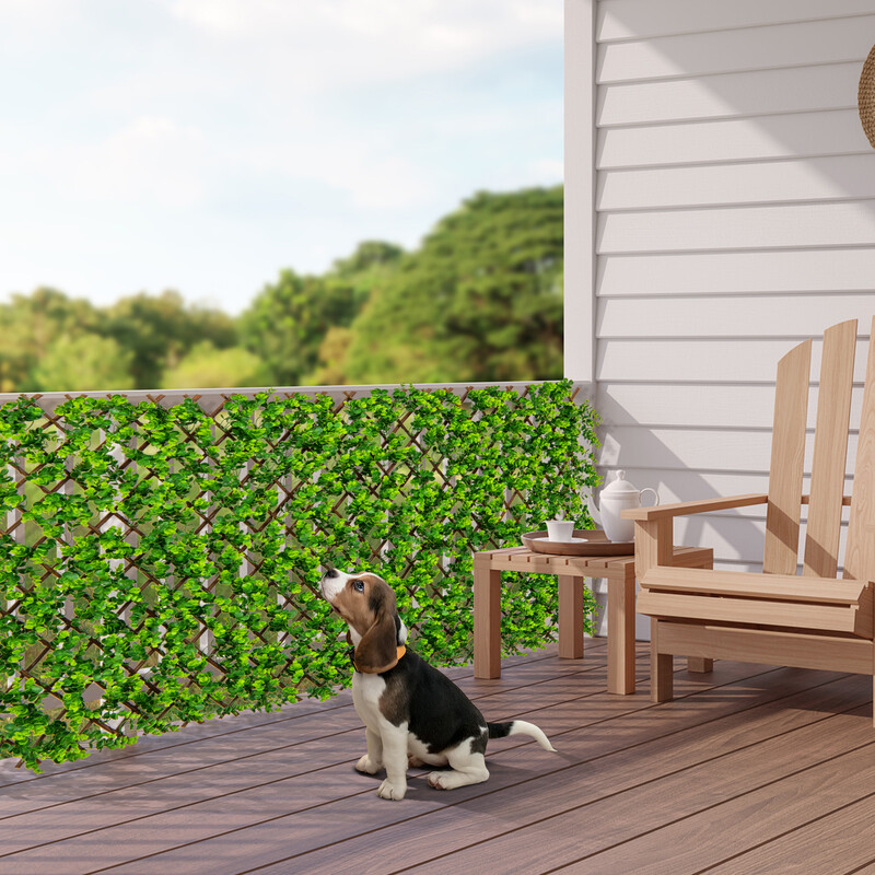 Uddragbart privatlivsskærm af vide og PE-blade 180 x 90 cm