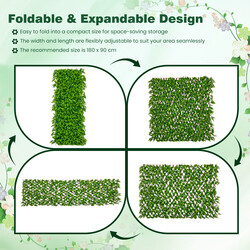 Uddragbart privatlivsskærm af vide og PE-blade 180 x 90 cm