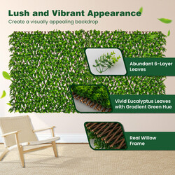 Uddragbart privatlivsskærm af vide og PE-blade 180 x 90 cm