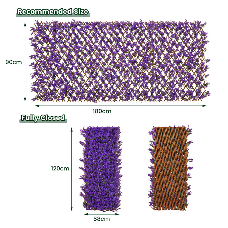 Udvideligt privatlivsskærm af PE og ægte vide grøn 180x90 cm