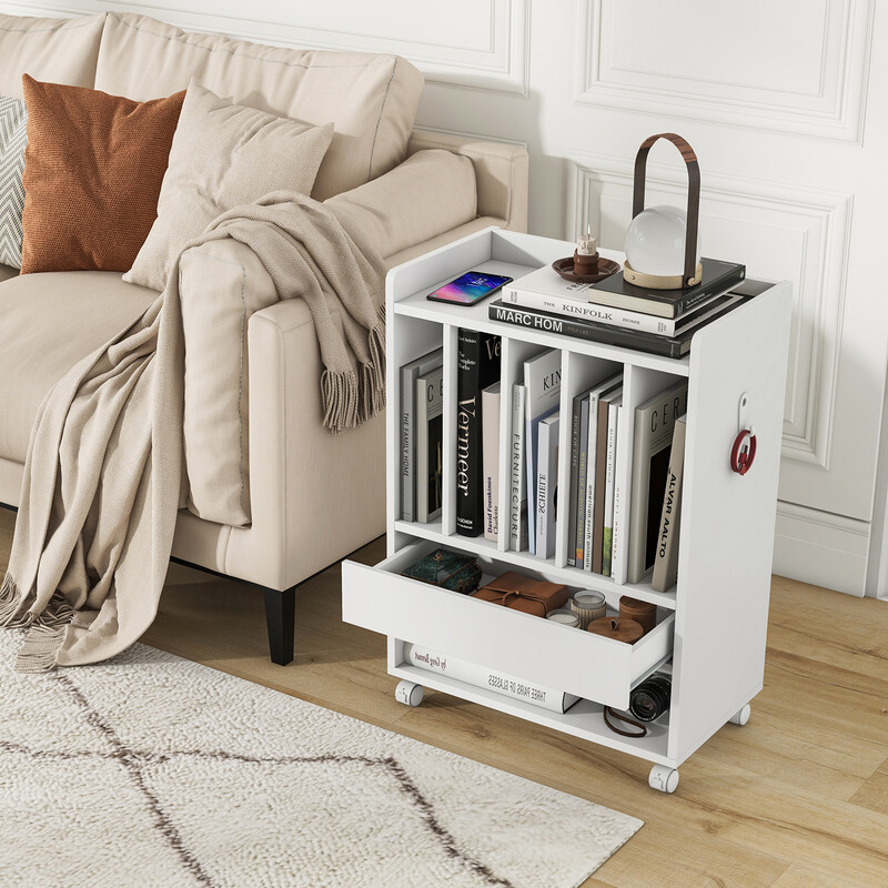 5x73 cm med skuffe hjul og 180 plader