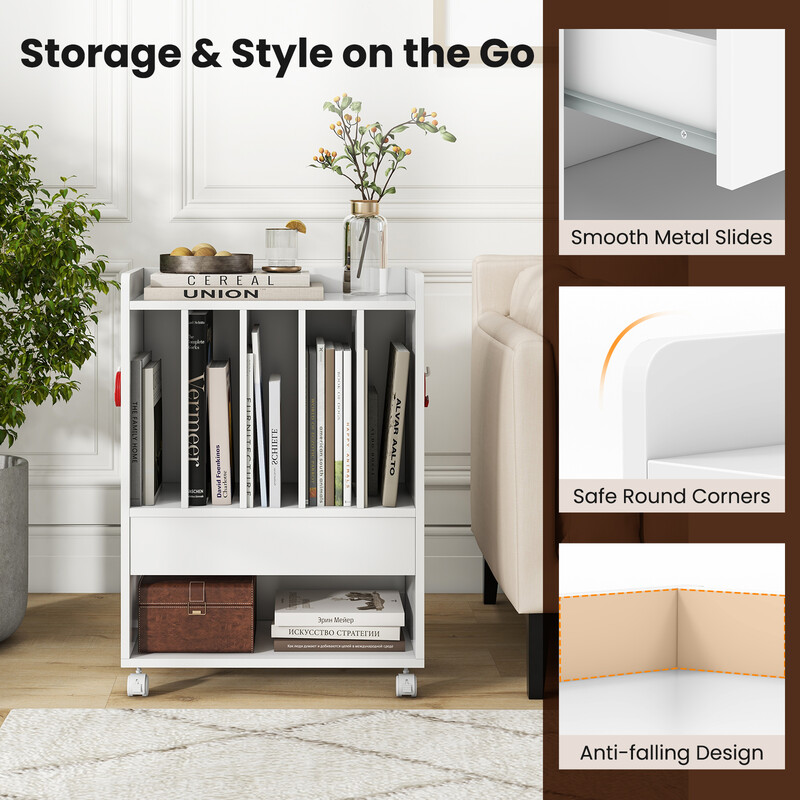 Vinylstativ hvid MDF 52x29