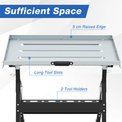 Svejsebord foldbart mobilt stål justerbar højde og hældning 180 kg