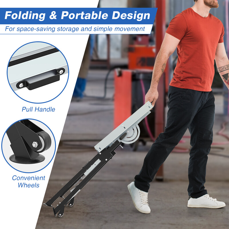 Svejsebord foldbart mobilt stål justerbar højde og hældning 180 kg