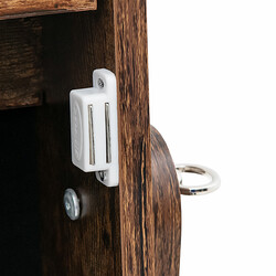 Smykkeskab MDF glas 41x36x159 cm med LED-belysning justerbar vinkel