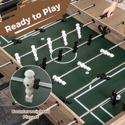 Fodboldbord MDF 137x68 cm med 2 bolde 26 spillere og pointtæller