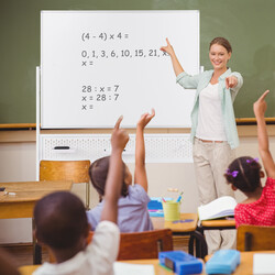 Mobil metal whiteboard 120x90 cm dobbelt side justerbar højde magnetisk