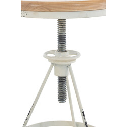 Industriel barstol med justerbar højde birketræ sæde og metalramme