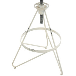 Industriel barstol med justerbar højde birketræ sæde og metalramme