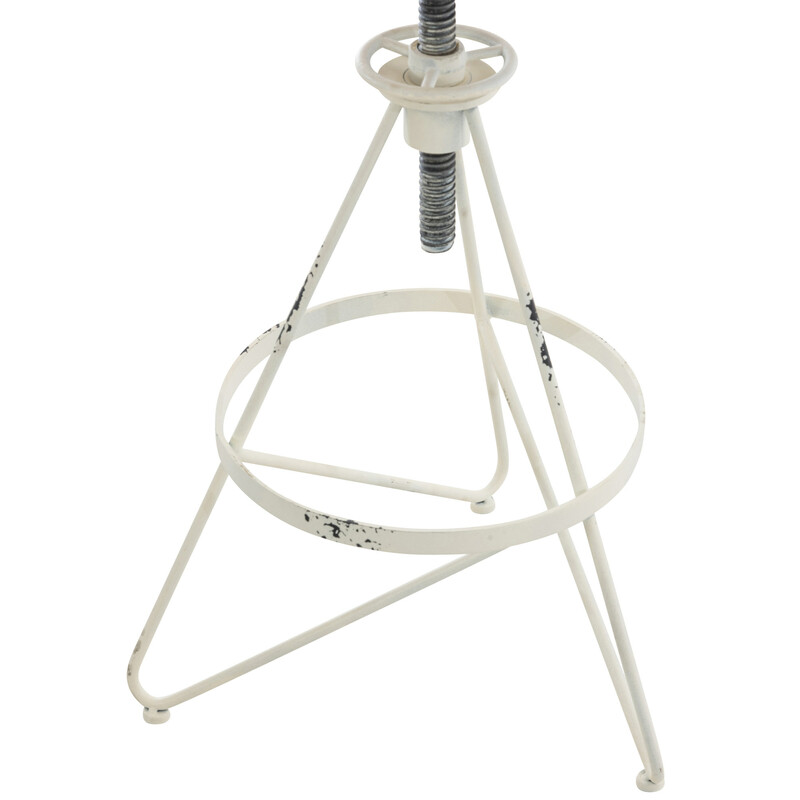 Industriel barstol med justerbar højde birketræ sæde og metalramme