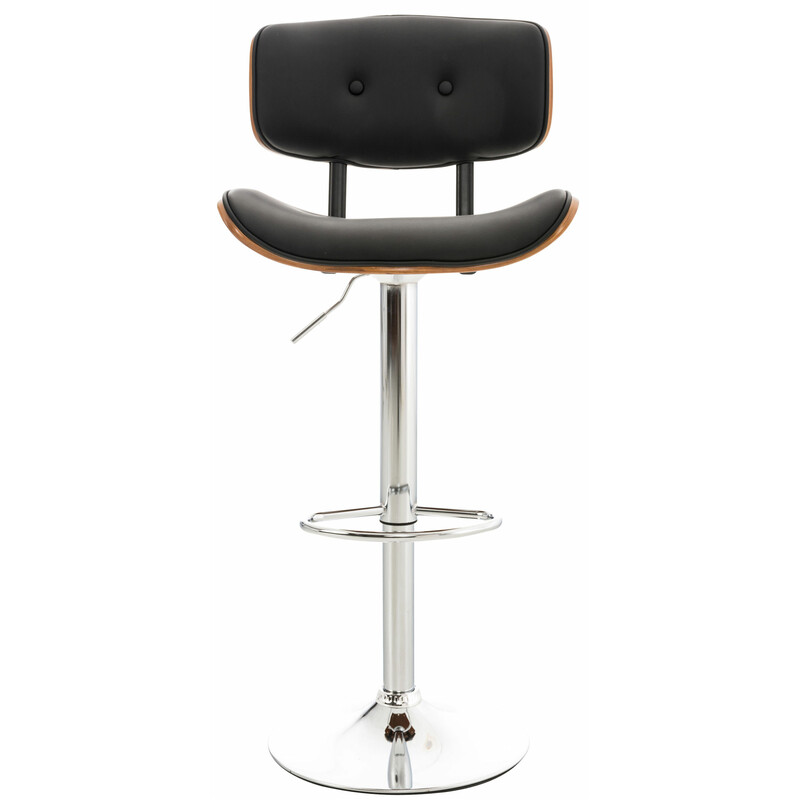 Stilfuld justerbar barstol med ergonomisk ryglæn fodstøtte og kromramme