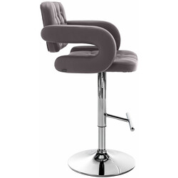 Dublin højdejusterbar barstol i kunstlæder med armlæn