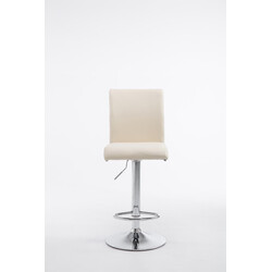 Justerbar kunstlæder barstol med høj ryg fodstøtte og gasløft