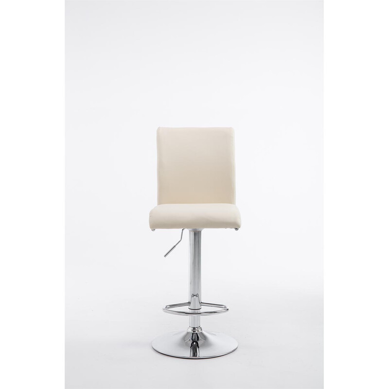 Justerbar kunstlæder barstol med høj ryg fodstøtte og gasløft