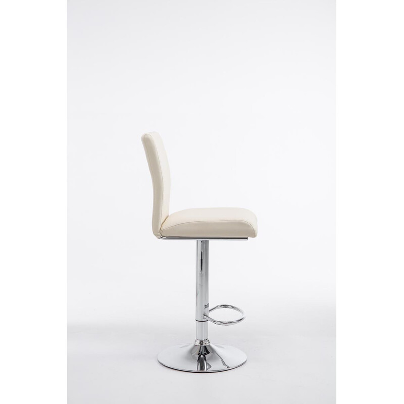 Justerbar kunstlæder barstol med høj ryg fodstøtte og gasløft