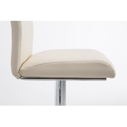 Justerbar kunstlæder barstol med høj ryg fodstøtte og gasløft