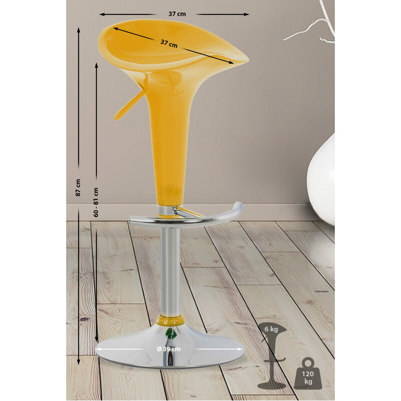 Modern justerbar barstol med ergonomisk sæde fodstøtte og 360° drejning