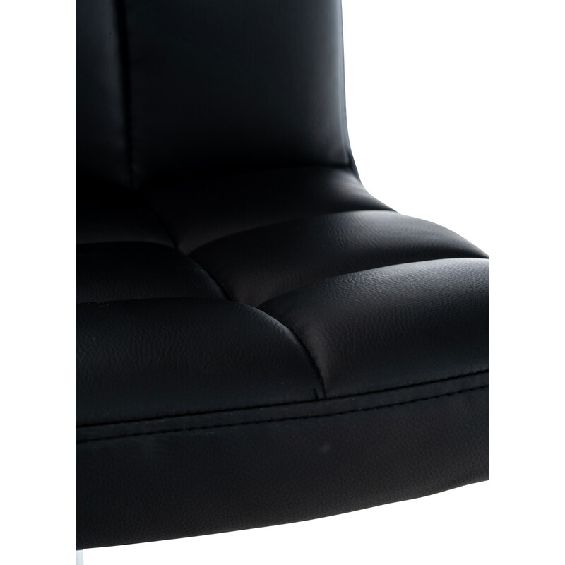 Ergonomisk arbejdsstol på hjul med tyk kunstlæderpolstring og justerbar højde