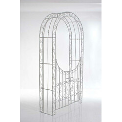 Dekorativ rosebue i holdbart jern til haven 235 cm bredde 108 cm