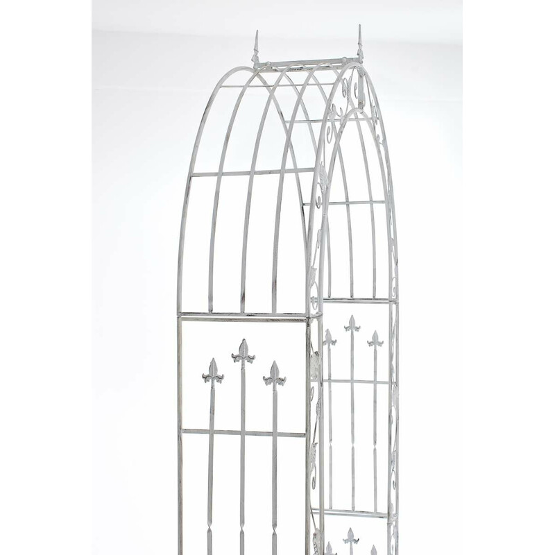 Elegant roseskue pulverlakeret jern 247,5 cm til haven