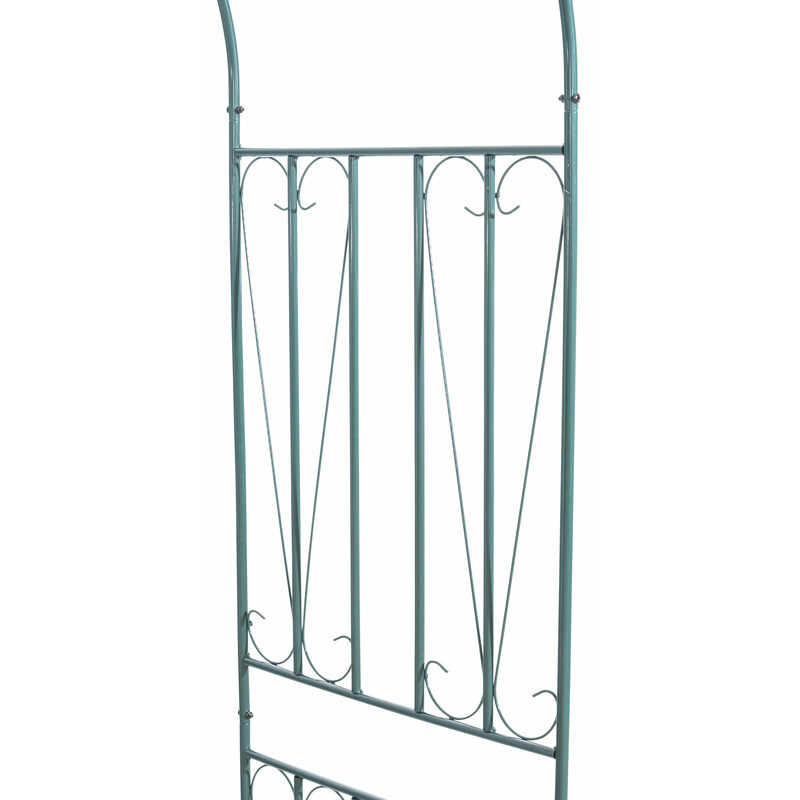 Elegant 60'er rosebue i holdbart metal til klatreplanter 215 cm