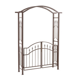 Elegant jern rosenbue til port 220 cm højde 130 cm bred
