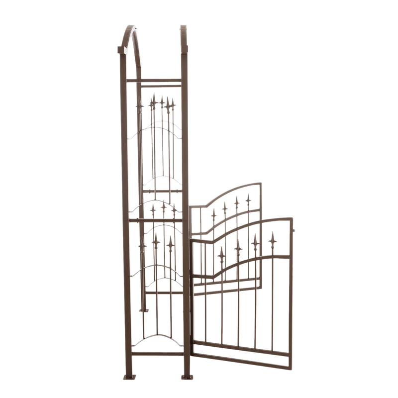 Elegant jern rosenbue til port 220 cm højde 130 cm bred