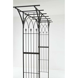 Elegant rosebue i massiv jern til haven og arrangementer 235 cm