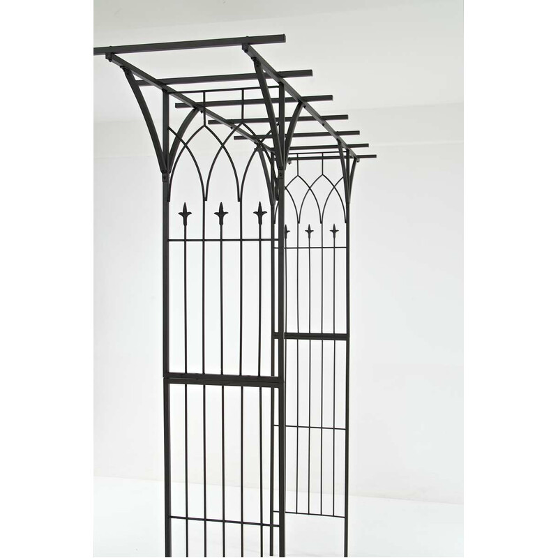 Elegant rosebue i massiv jern til haven og arrangementer 235 cm