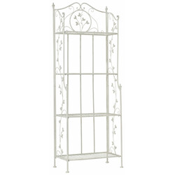 Robust sammenklappelig pulvermalet malerstil jernhylde med 4 hylder 158 cm