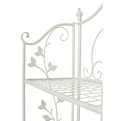 Robust sammenklappelig pulvermalet malerstil jernhylde med 4 hylder 158 cm