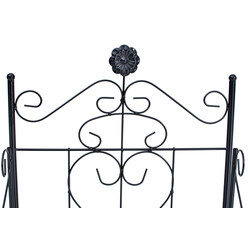 Emma hylde robust jernrør 4 hylder foldbar pulverlakeret landstil