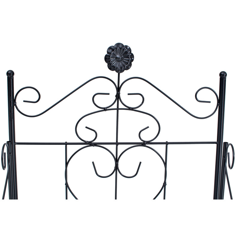 Emma hylde robust jernrør 4 hylder foldbar pulverlakeret landstil