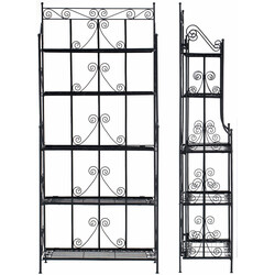 Sammenklappelig stående metalhylde med fem niveauer til indendørs og udendørs brug